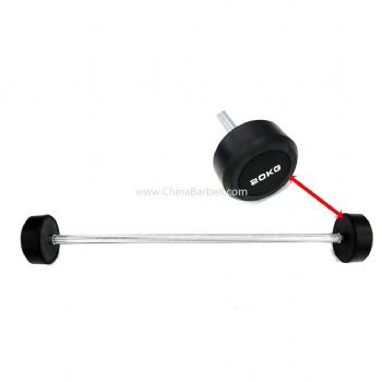 Round End  Rubber Fix Barbell—Straight Bar - CB-DB031