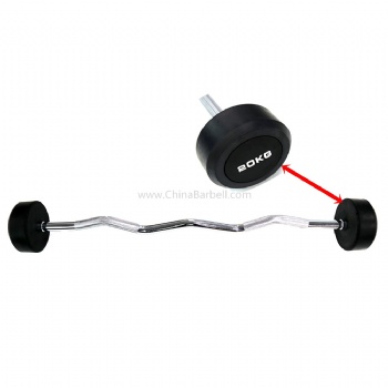 Round End  Rubber Fix Barbell—Curl Bar - CB-DB032